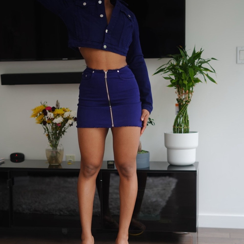 Cotton Citizen Navy Blue Denim Set